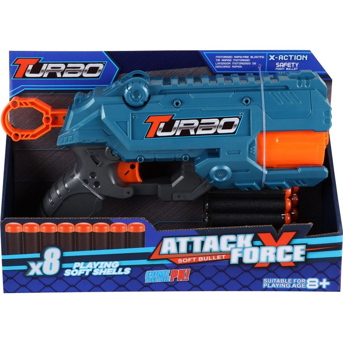 Alltoys Blaster Turbo a 8 ks nábojů