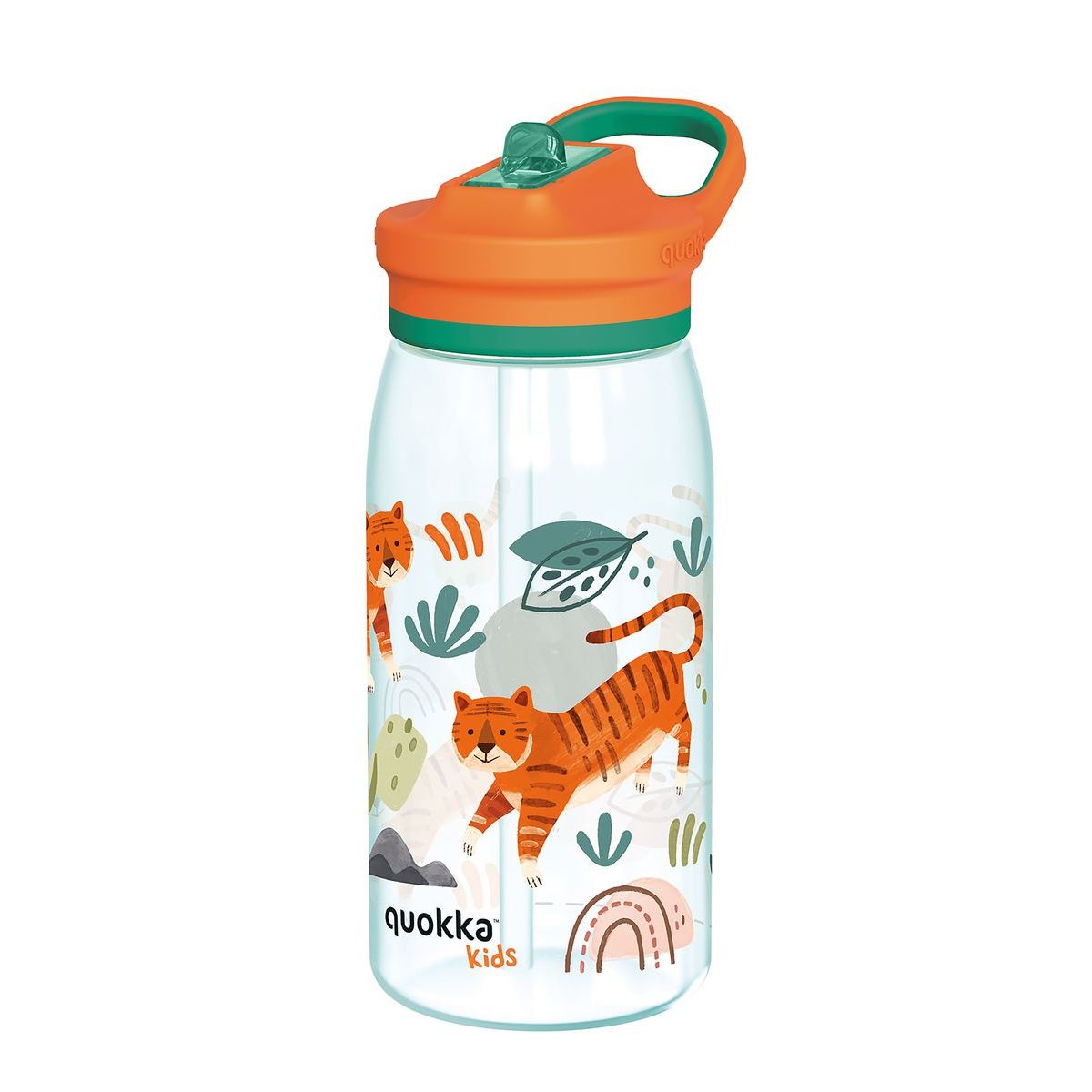 Quokka Plastová láhev s pítkem Glow Kids Tigers 580 ml