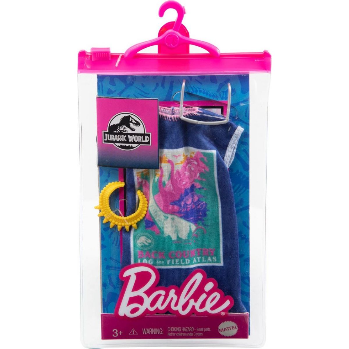 Mattel Barbie obleček 30 cm s doplňky v praktickém balení Jurský svět GRD47