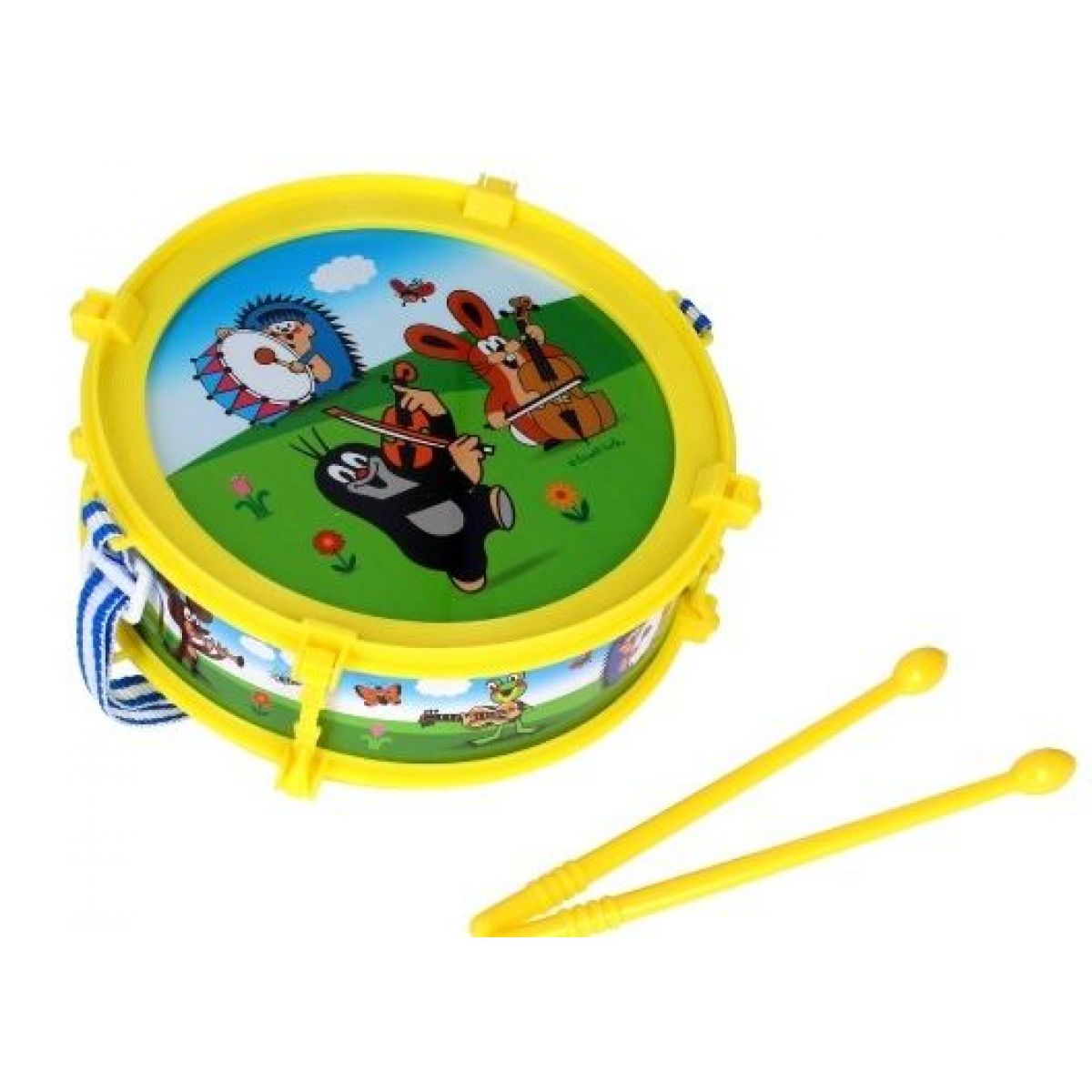 Wiky Krtečkův bubínek 20 cm se 2 paličkami - modrý