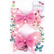 Lukky Fashion Set do vlasů, gumička s klipem - Motýl s mašlí - zelená