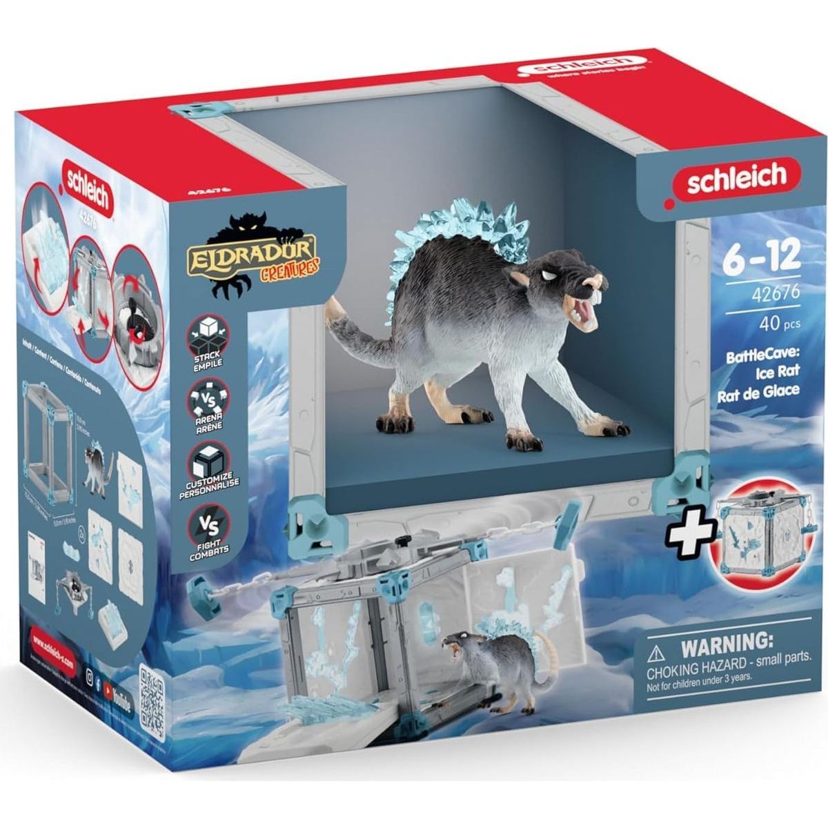 Schleich 42676 Aréna BattleCave ledové krysy