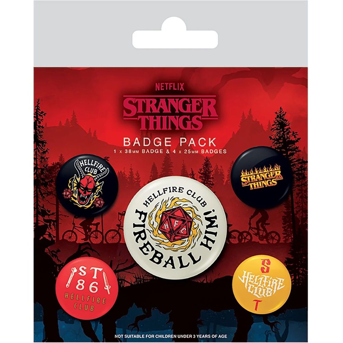 Pyramid International Set odznaků Stranger Things Helfire Club