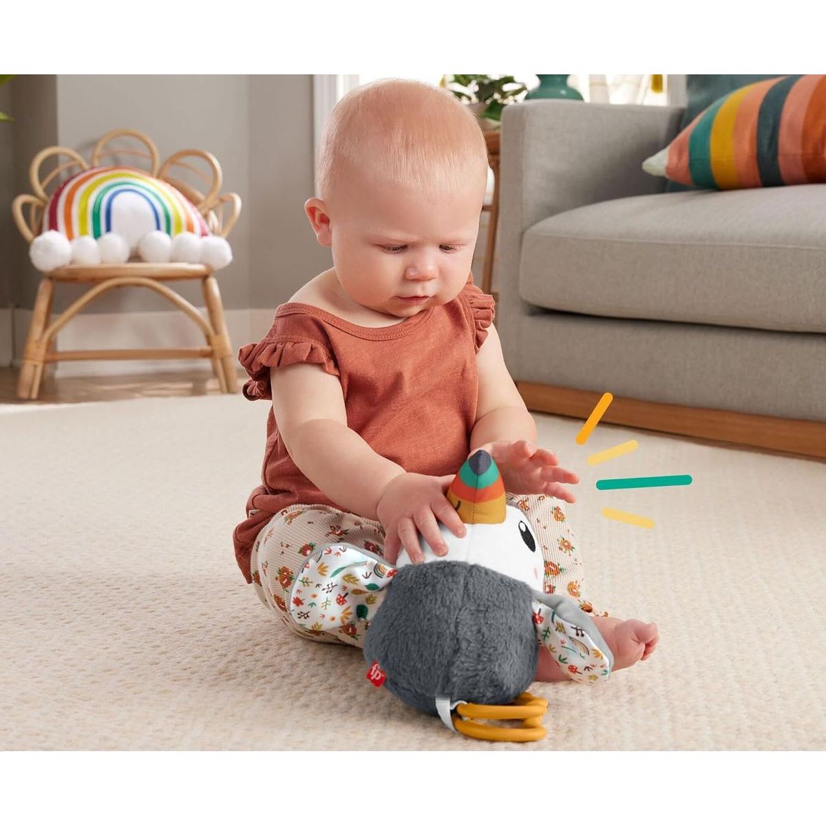 Fisher Price natahovací mávající Tukan