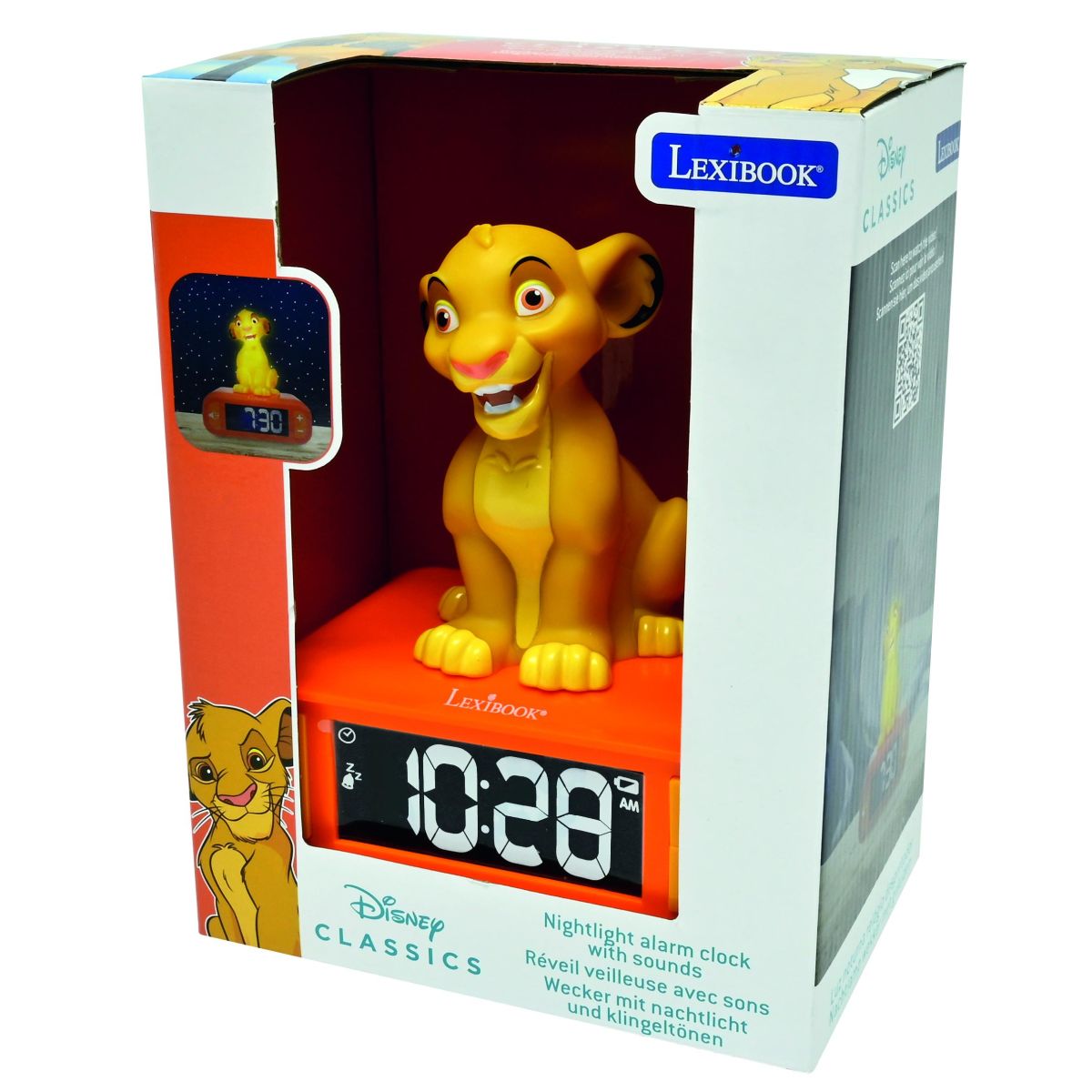 Lexibook Budík Simba se svítící figurkou