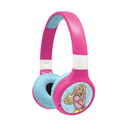 Lexibook 2v1 bluetooth skládací sluchátka Barbie s limitem hlasitosti