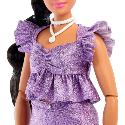 Barbie Deluxe modelka - fialové kraťasy