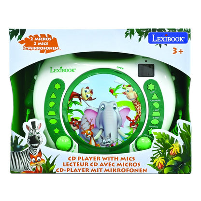 Lexibook CD přehrávač Zvířátka se 2 mikrofony