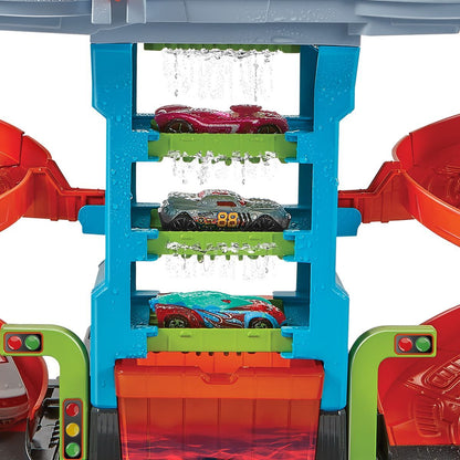 Hot Wheels City Color Shifters automyčka se spirálou