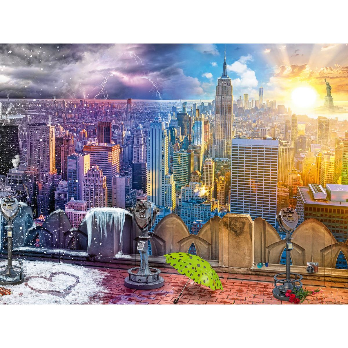 Ravensburger puzzle 160082 Mrakodrapy New Yorku 1500 dílků