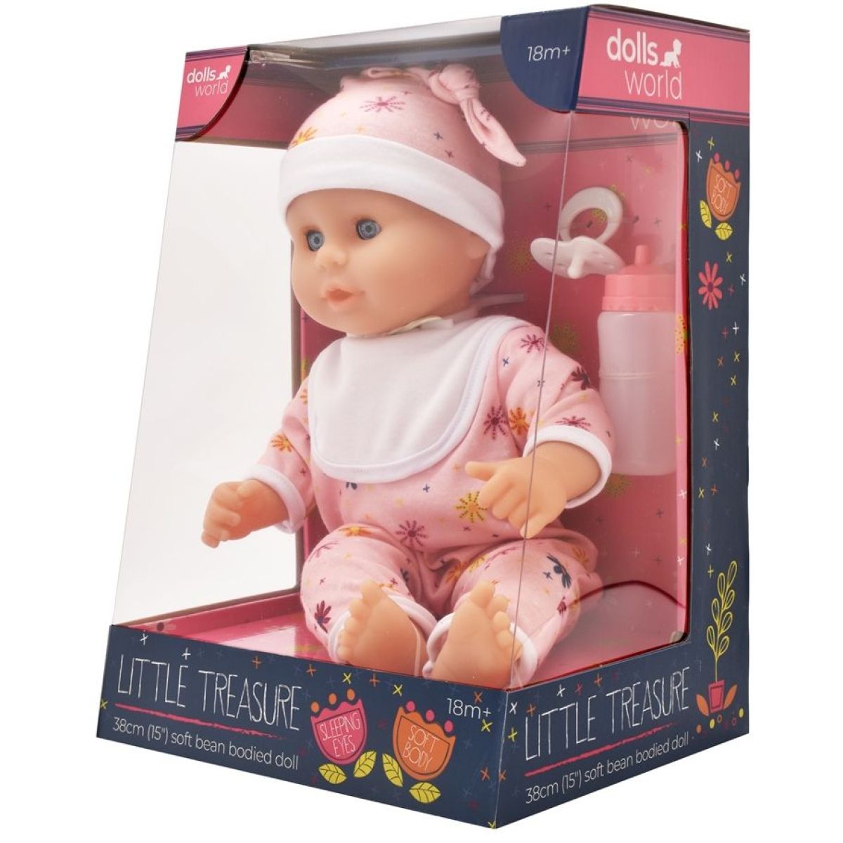 Dolls World Miminko Little Treasure PINK - 38 cm