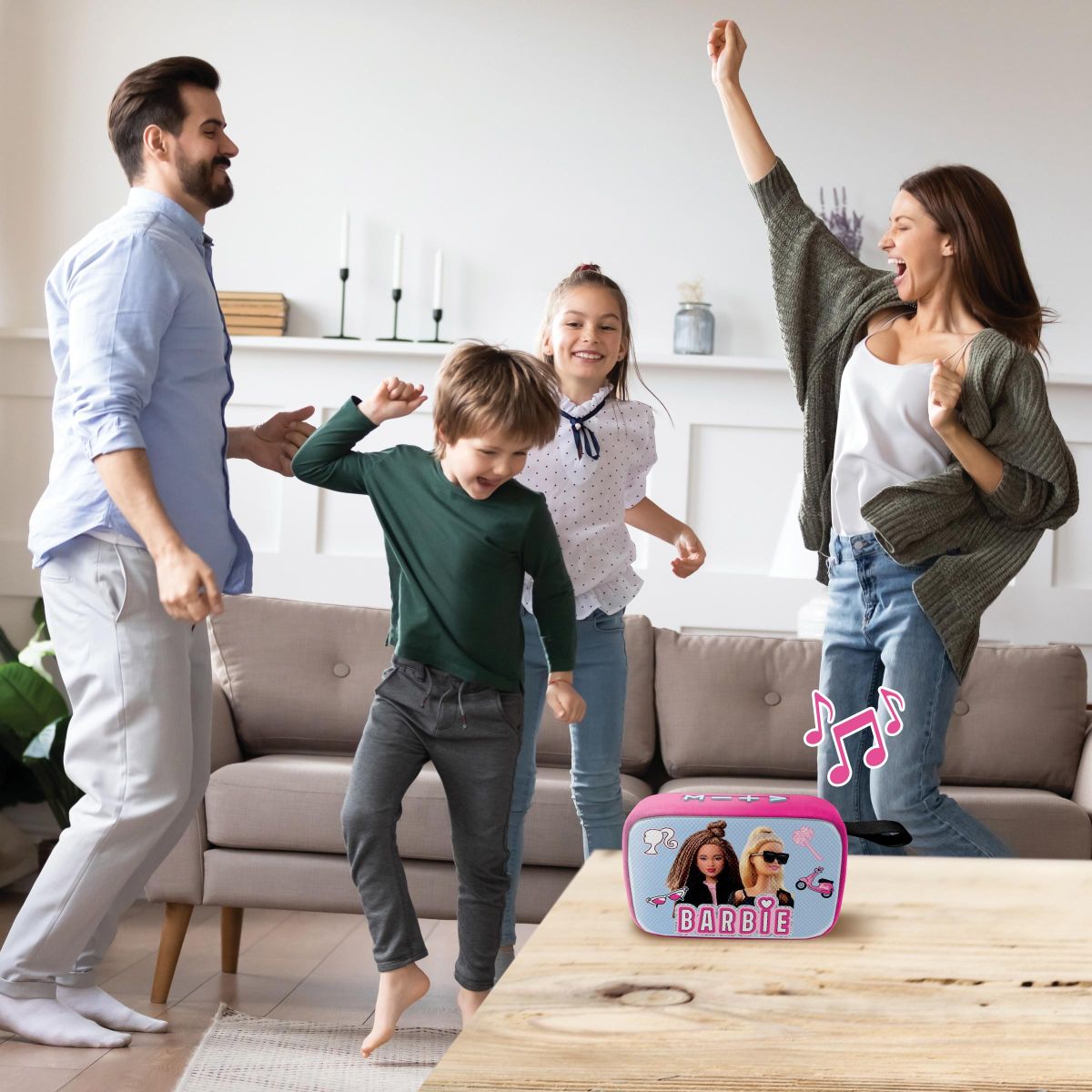 Lexibook Reproduktor Barbie s látkovým povrchem