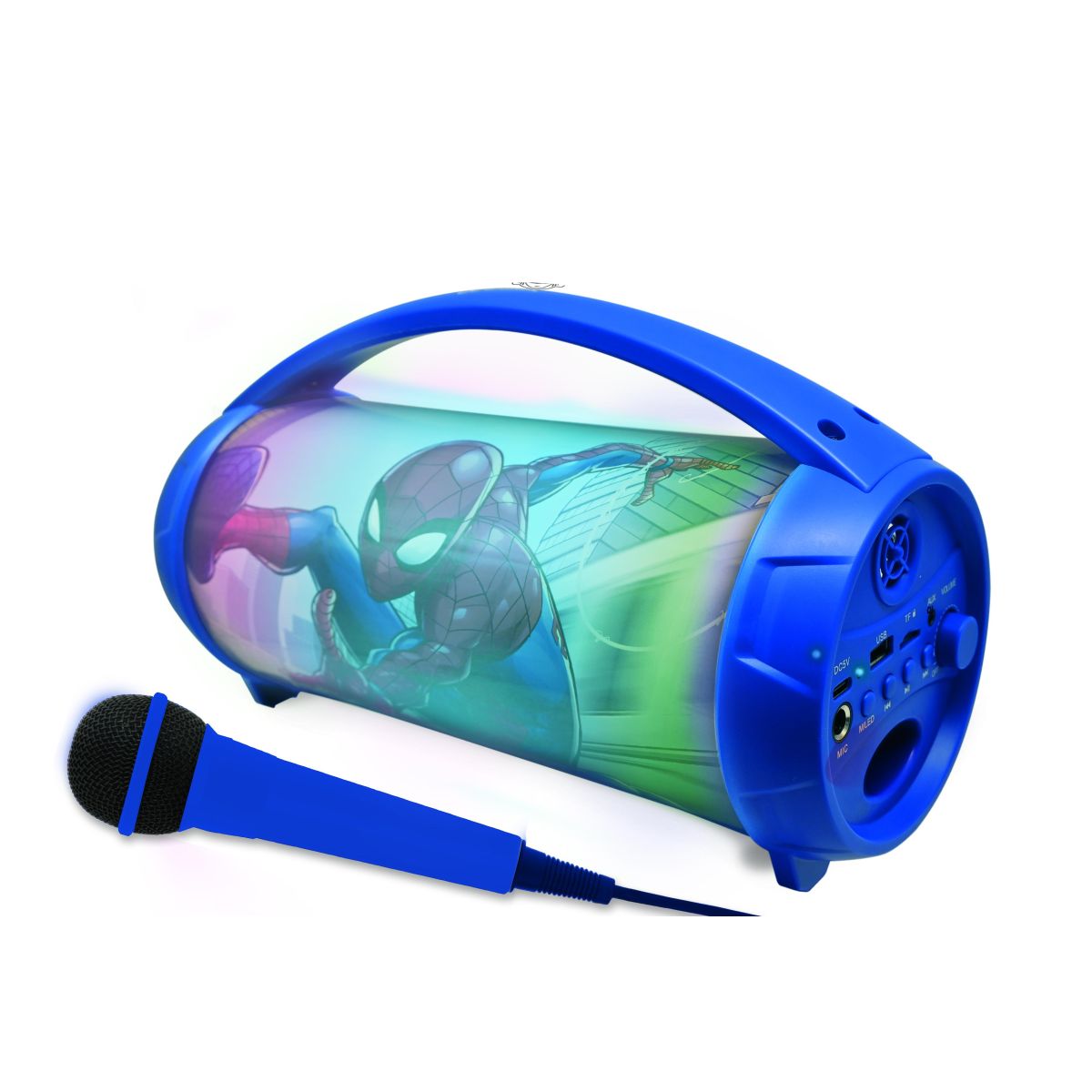 Lexibook Bluetooth reproduktor Spiderman s mikrofonem svítící
