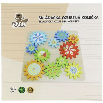 Babu Dřevěná hra s ozubenými kolečky