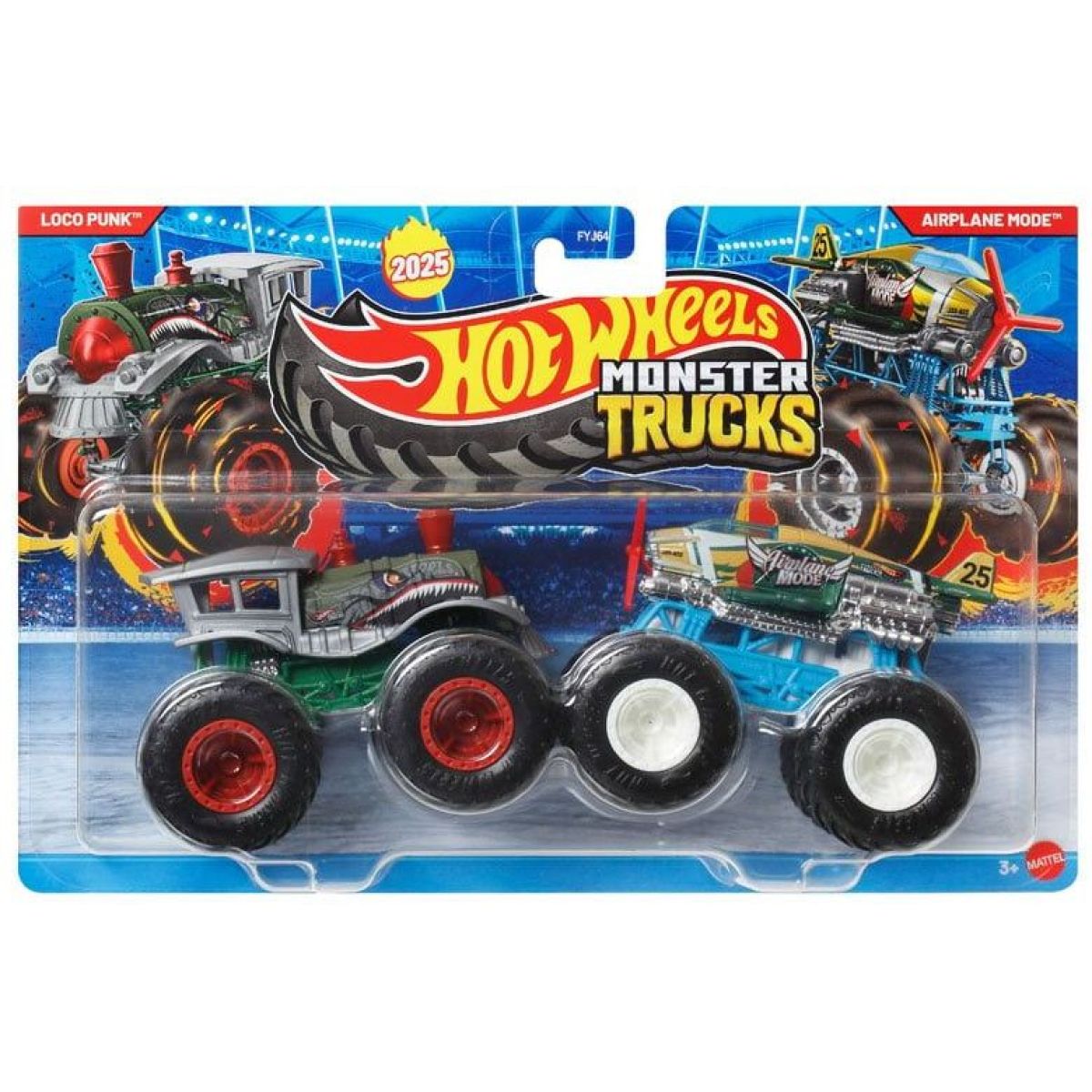 Mattel Hot Wheels Monster trucks demoliční duo Loko Punk a Airplane Mode