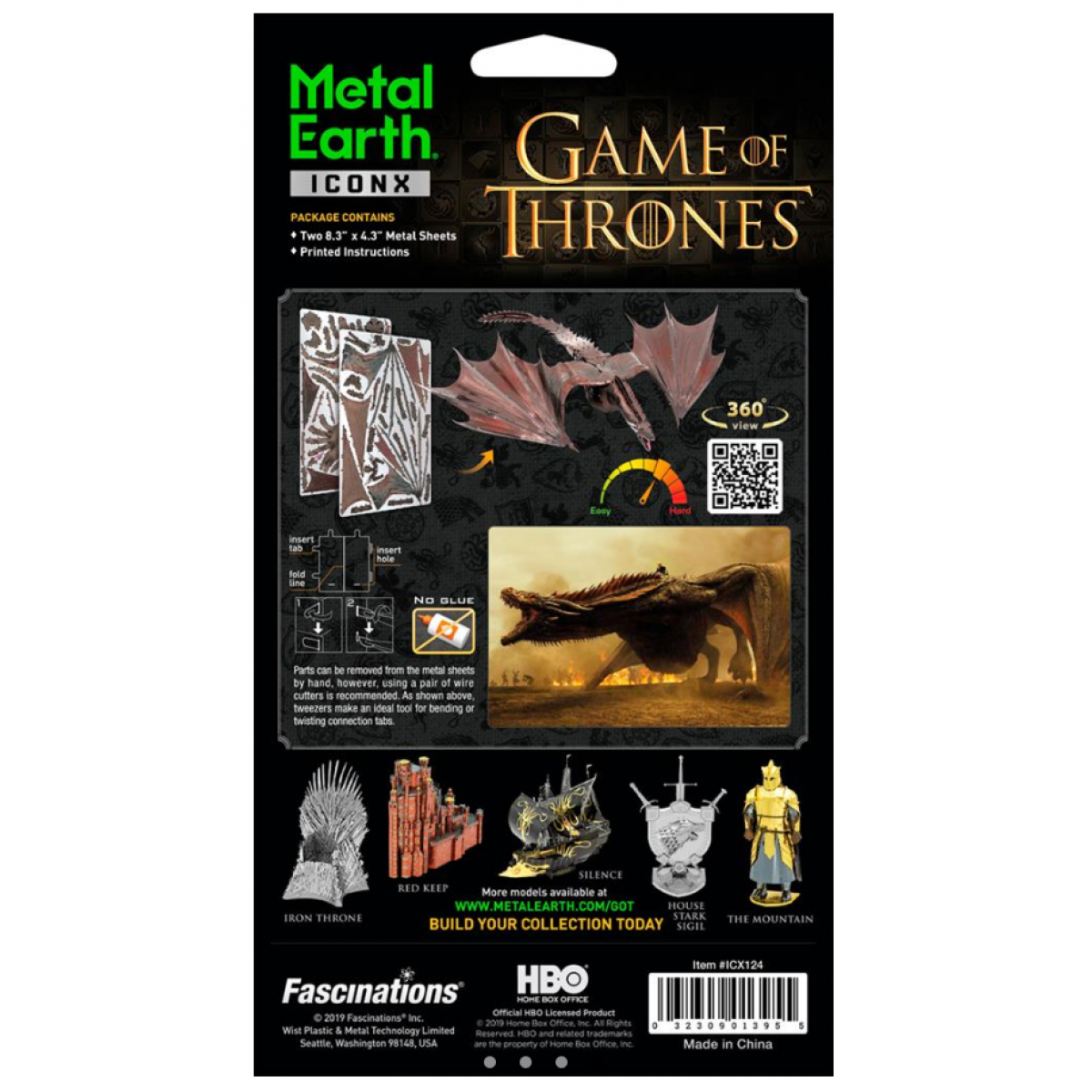 Metal Earth 3D Puzzle Hra o trůny Drak 56 dílků