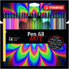 Prémiový vláknový fix STABILO Pen 68 ARTY 24 ks sada