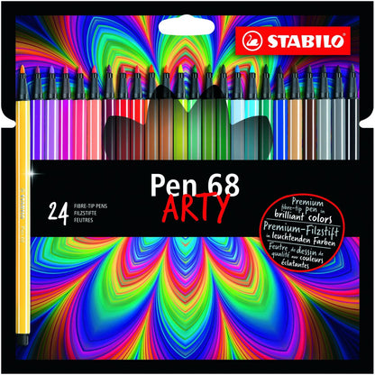 Prémiový vláknový fix STABILO Pen 68 ARTY 24 ks sada