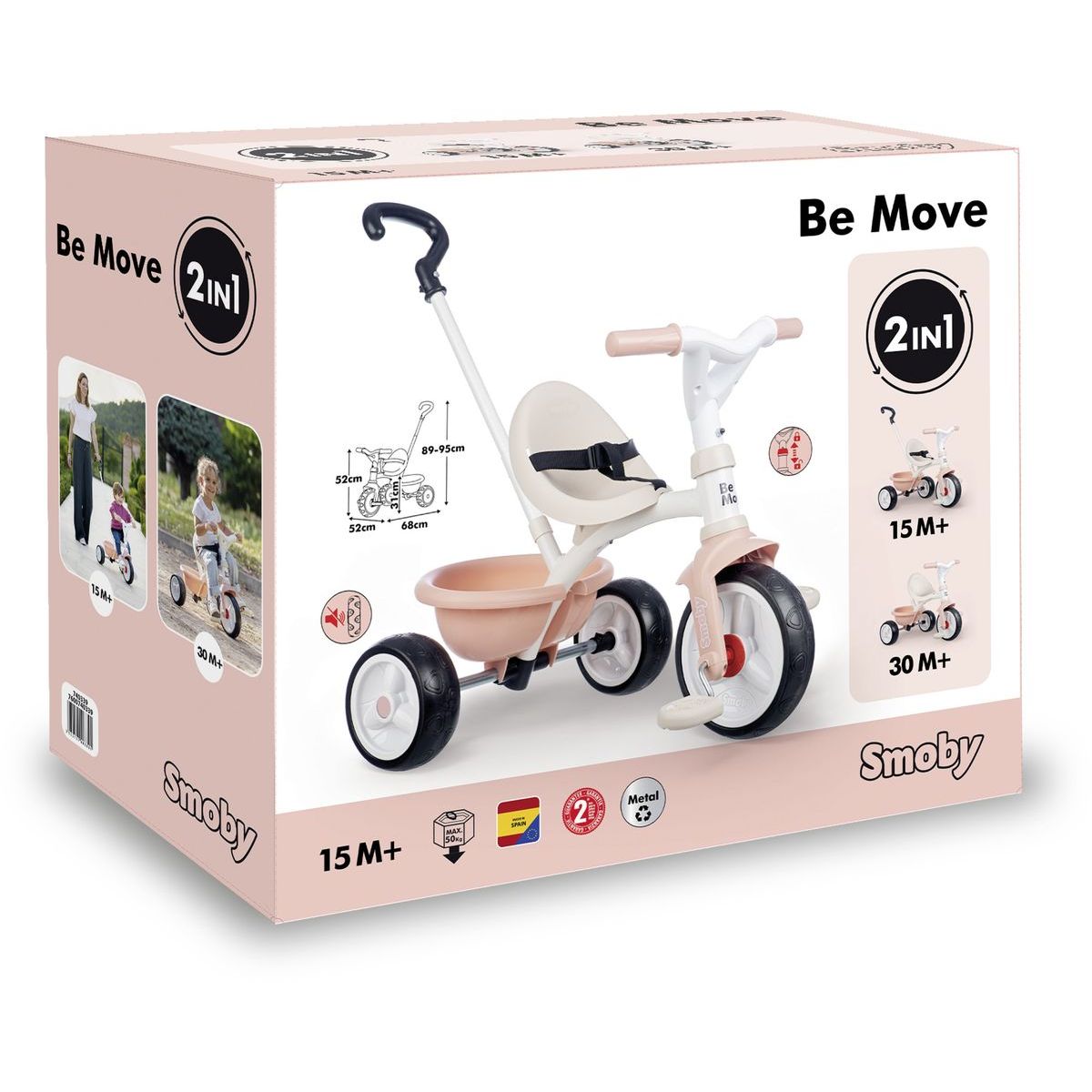 Tříkolka Be Move růžová