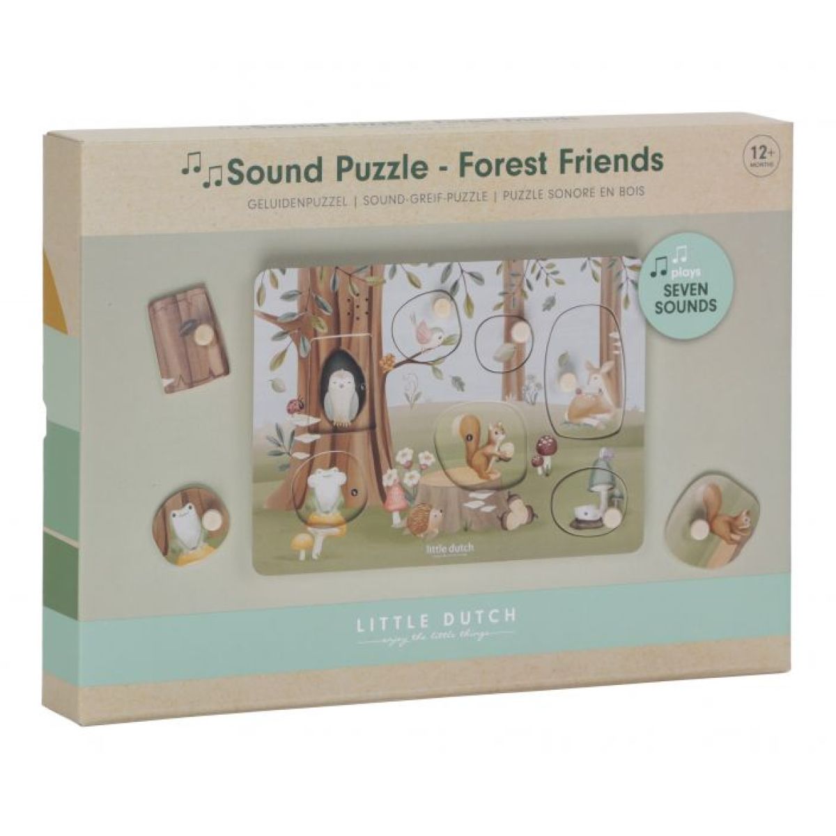 Little Dutch Vkládací puzzle se zvukem Forest Friends