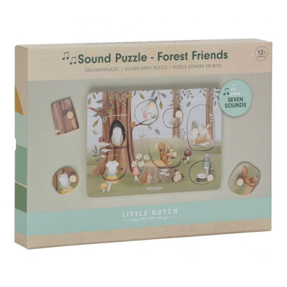 Little Dutch Vkládací puzzle se zvukem Forest Friends