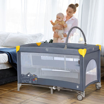 Asalvo COMPLET DUO cestovní postýlka s druhým dnem a hrazdičkou, puppy