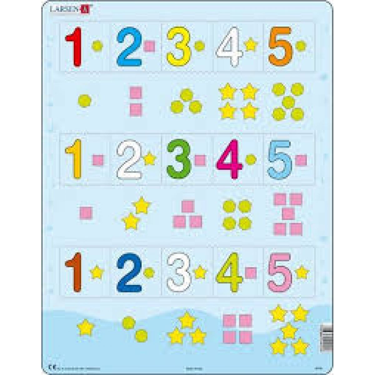 Larsen Puzzle Čísla 1-5 s grafickými znaky