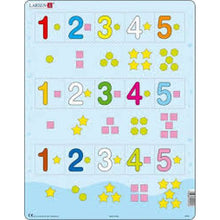 Larsen Puzzle Čísla 1-5 s grafickými znaky