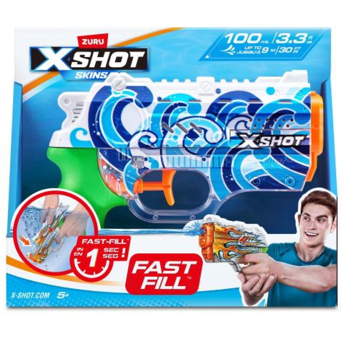 X-SHOT Vodní pistole Nano Fast fill Skins - plameny