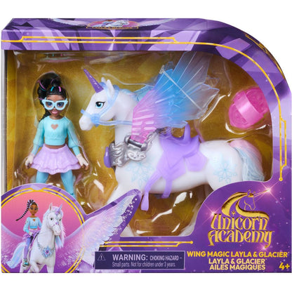 Spin Master Unicorn academy kouzelná křídla glacier & layla 11cm