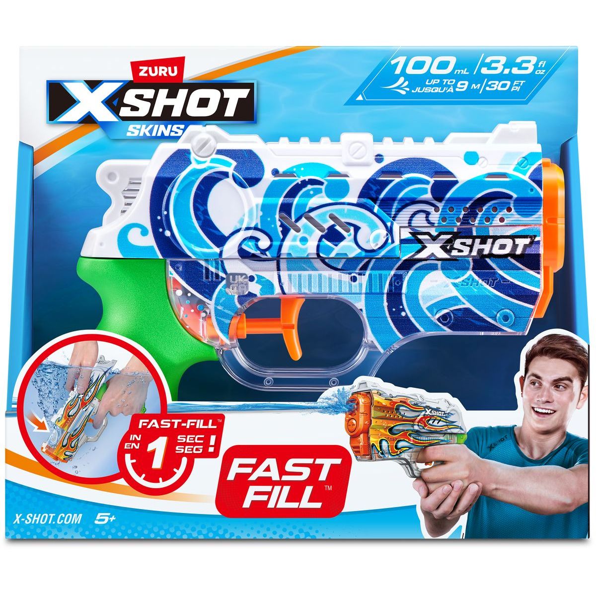 X-SHOT Vodní pistole Nano Fast fill Skins - plameny