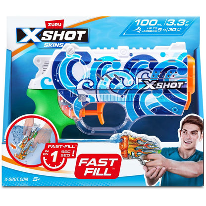 X-SHOT Vodní pistole Nano Fast fill Skins - vlny