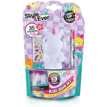 Style4Ever Mini Deco svítící figurka jednorožec růžový