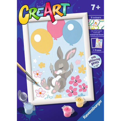 CreArt 235643 Létající zajíček s balónky (se třpytivými kamínky)