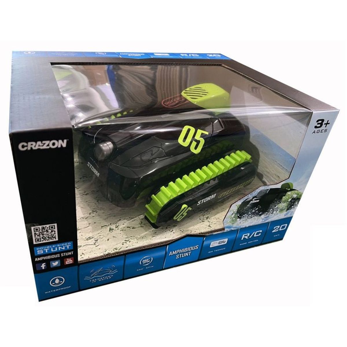 RC obojživelník 2,4 GHz zelené