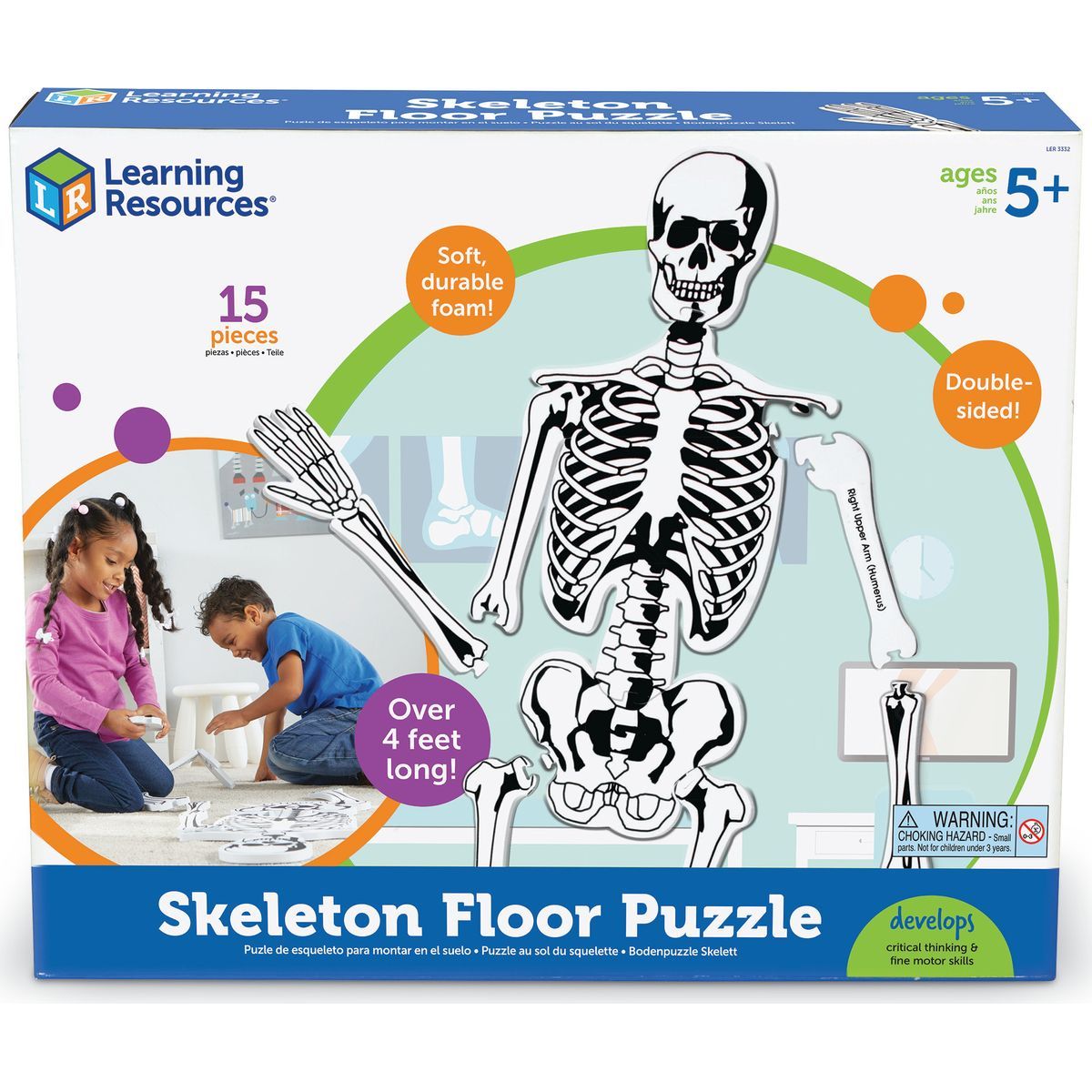Learning resources Puzzle pěnové Kostra 15 dílků