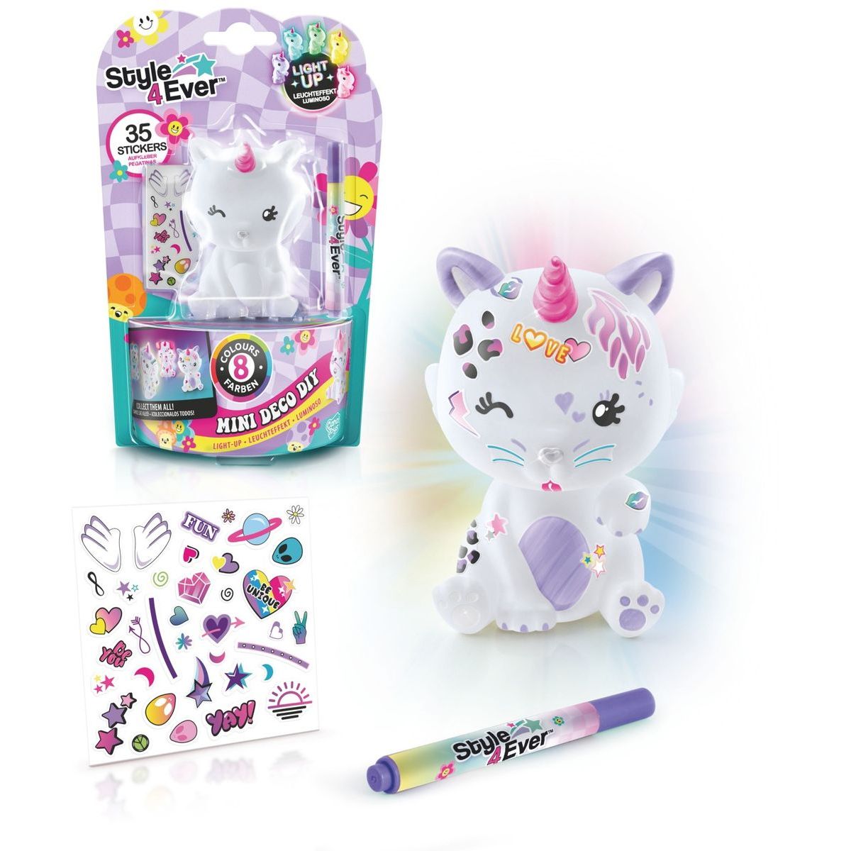 Style4Ever Mini Deco svítící figurka kočička