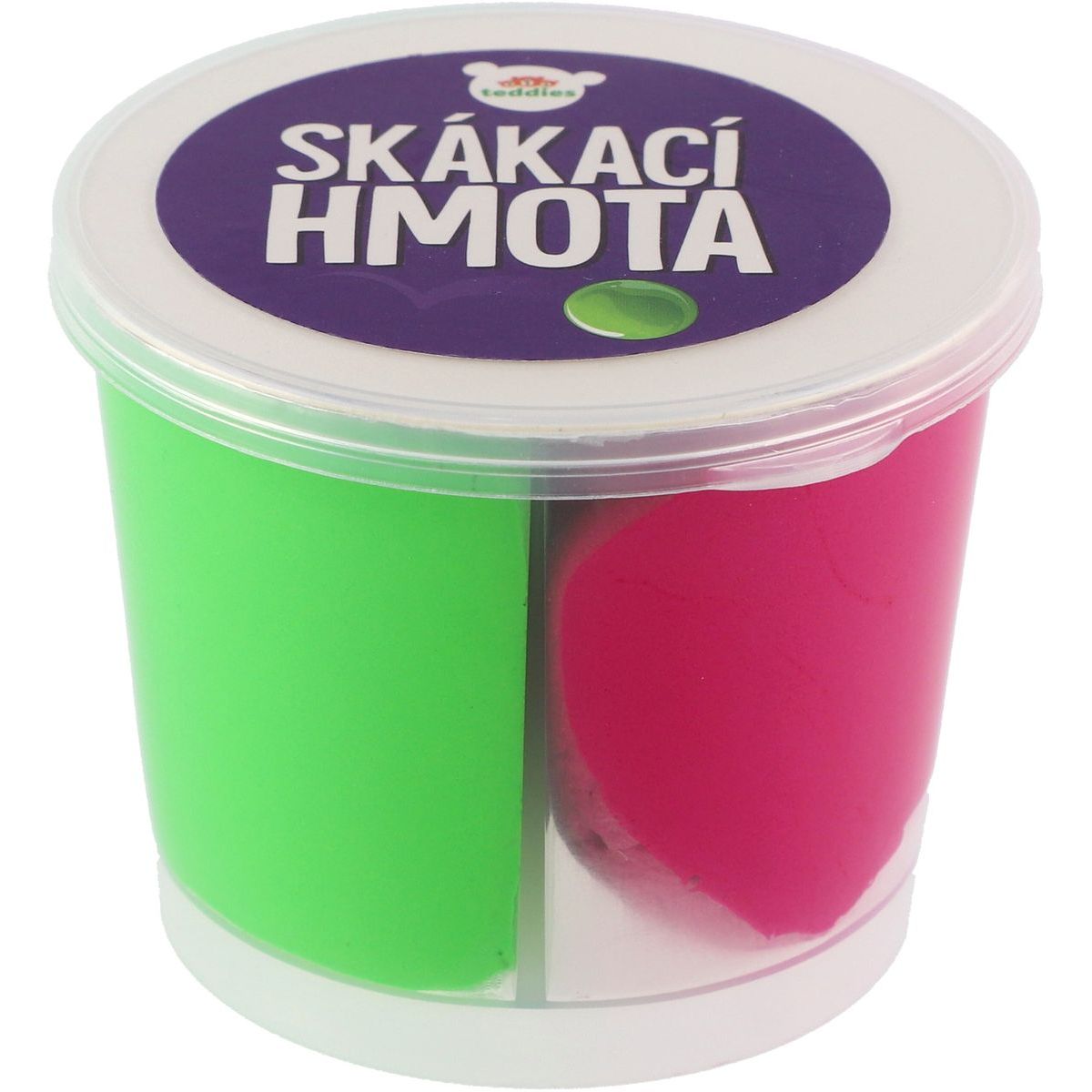 Sliz - Hmota hopíková skákací v kelímku - modro-oranžová