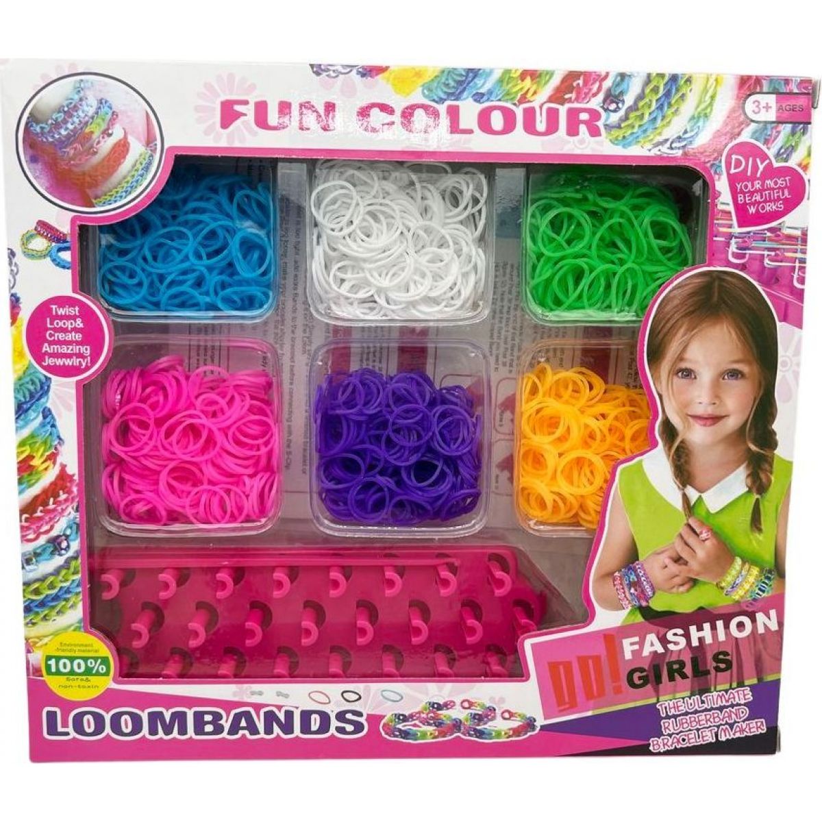 Alltoys Kreativní sada na výrobu náramků Loom Band 1200 ks