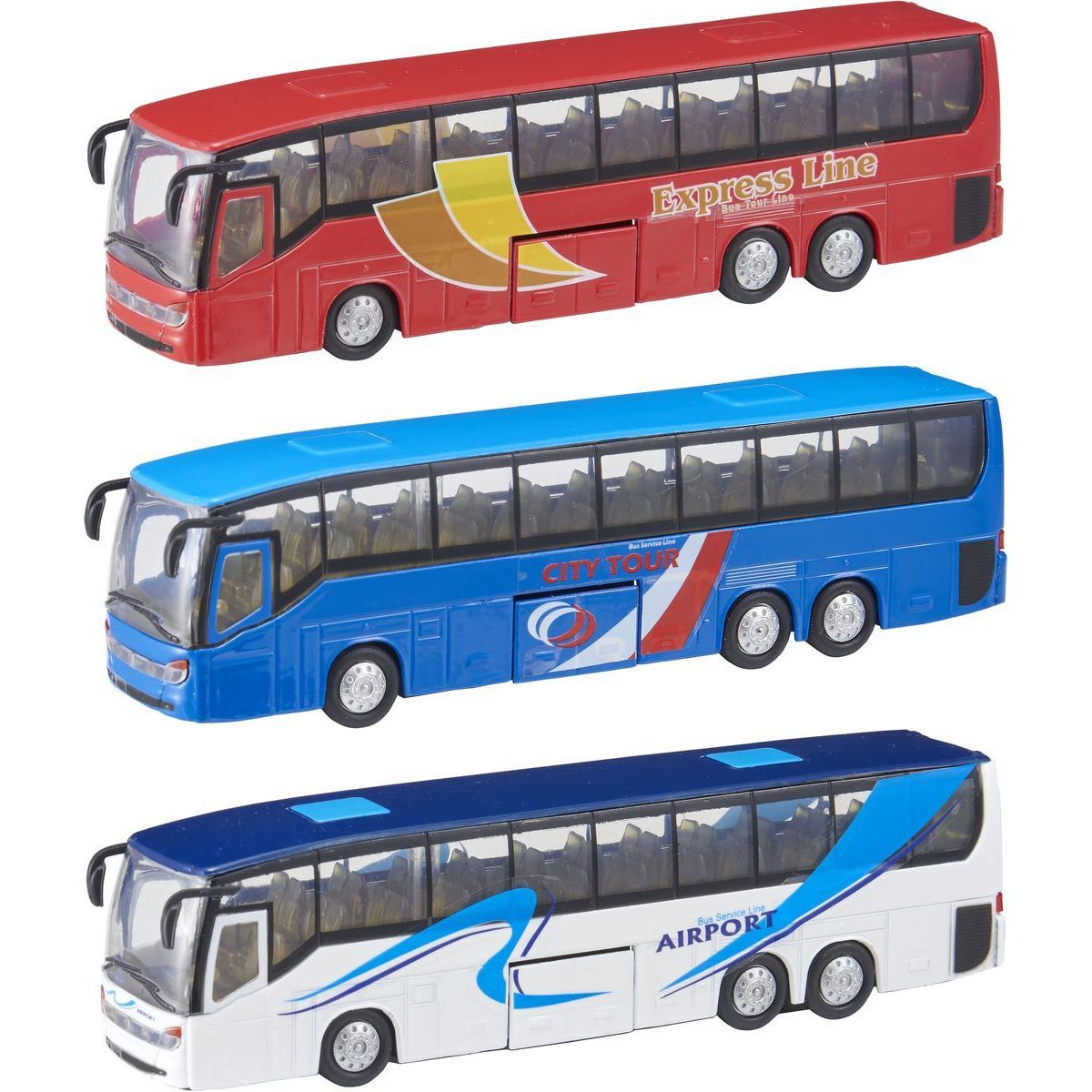 Halsall Teamsterz cestovní autobus 18 cm - Express Line červený