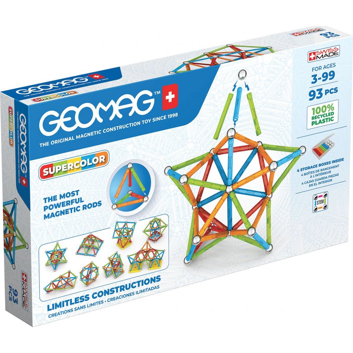 Geomag Supercolor recycled 93 dílků
