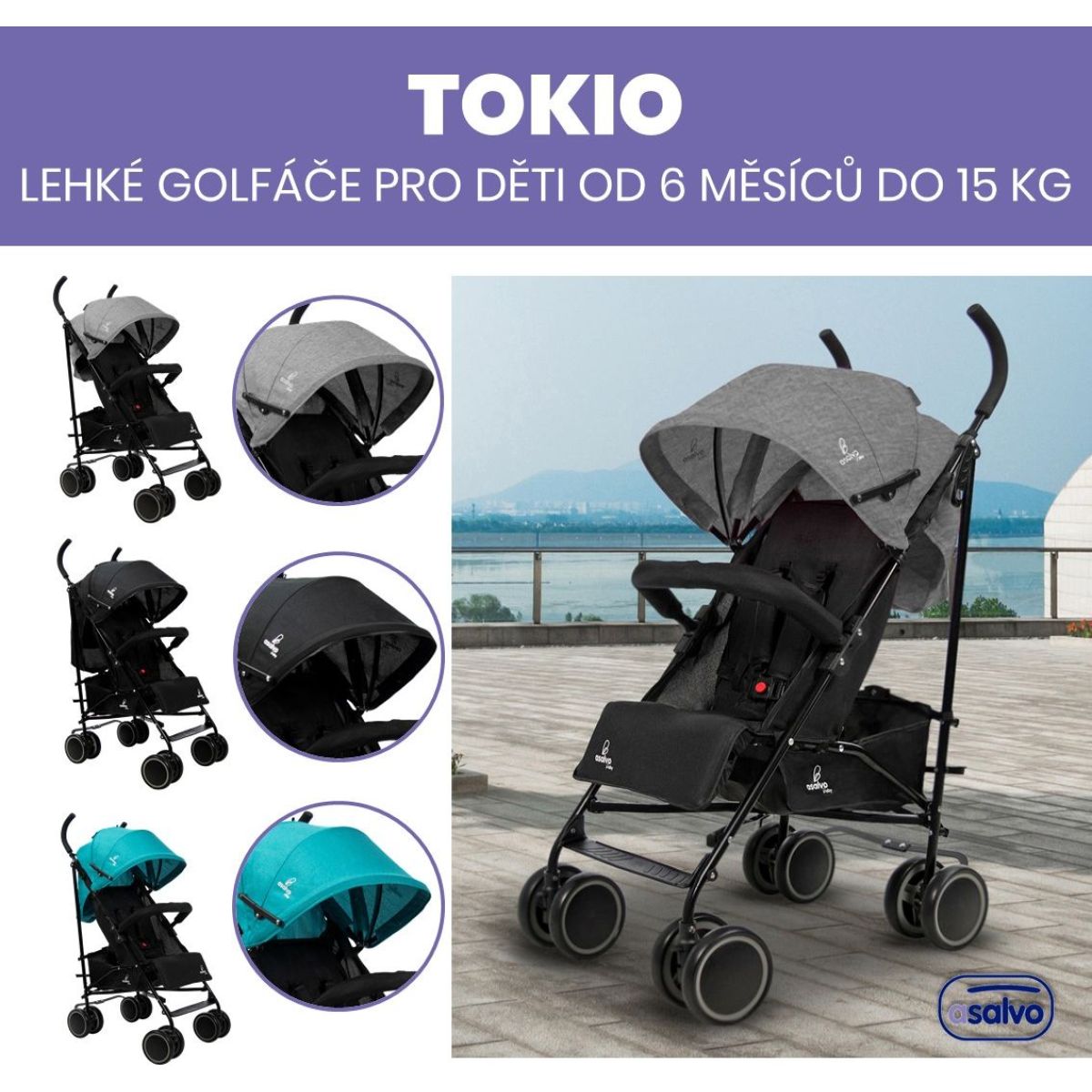 Asalvo TOKIO golfáče 6 m - 15 kg anthracite