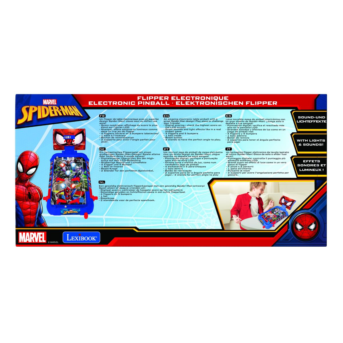 Lexibook Elektronický stolní pinball Spiderman