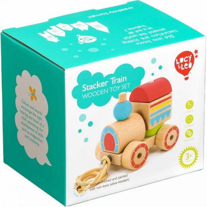 Lucy & Leo 157 Dřevěná tahací mašinka skládačka 6 dílů