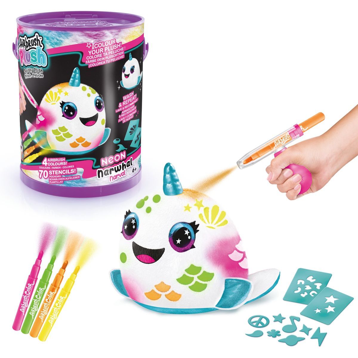 Airbrush - Neon Squish Pals Paint Can