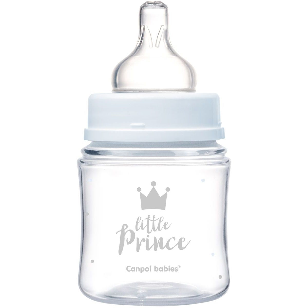 Canpol babies Lahev se širokým hrdlem Royal Baby 120 ml modrá