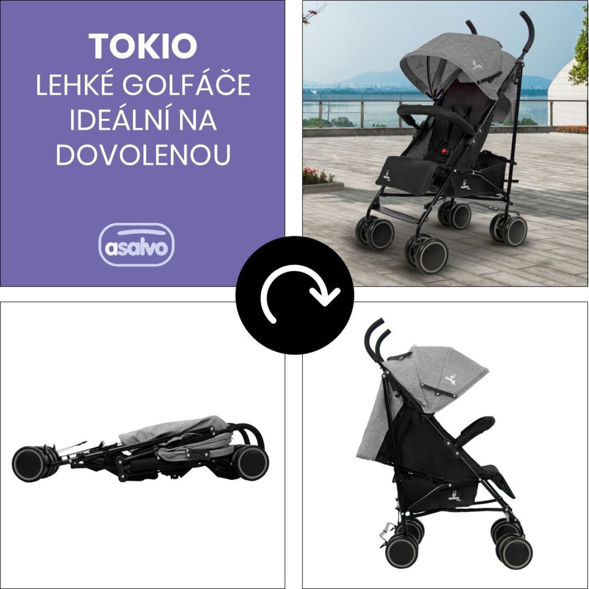 Asalvo TOKIO golfáče 6 m - 15 kg anthracite