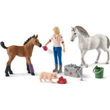 Schleich 424867 Návštěva lékaře u klisny a hříběte - Poškozený obal