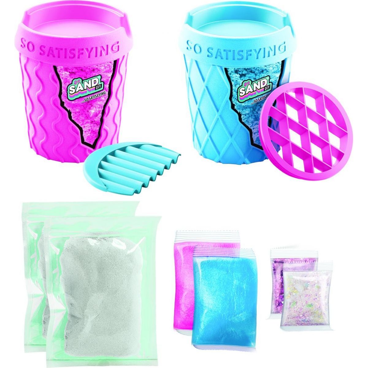So Sand kouzelný písek 2pack fialový s modrým