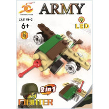 Stavebnice Armáda s LED kostkou 2v1 - Fighter